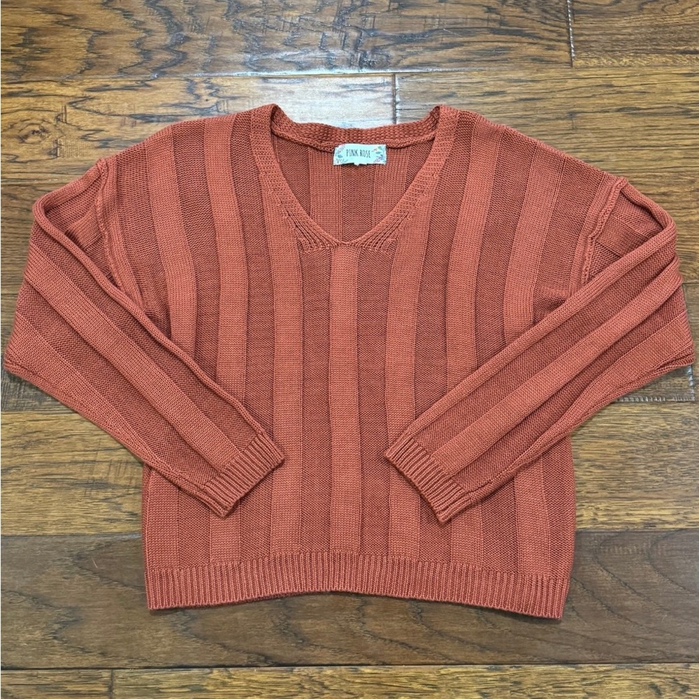 Pink Rose Brand Burnt Orange Sweater